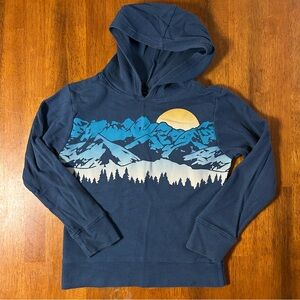 Mountain Hooded Graphic Long Sleeve Top | Blue | Boys S(5/6) | Children’s Place